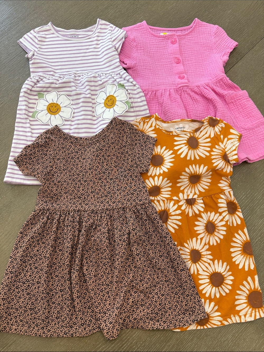 Lot of 4 Toddler Short-Sleeve Dress for Girls